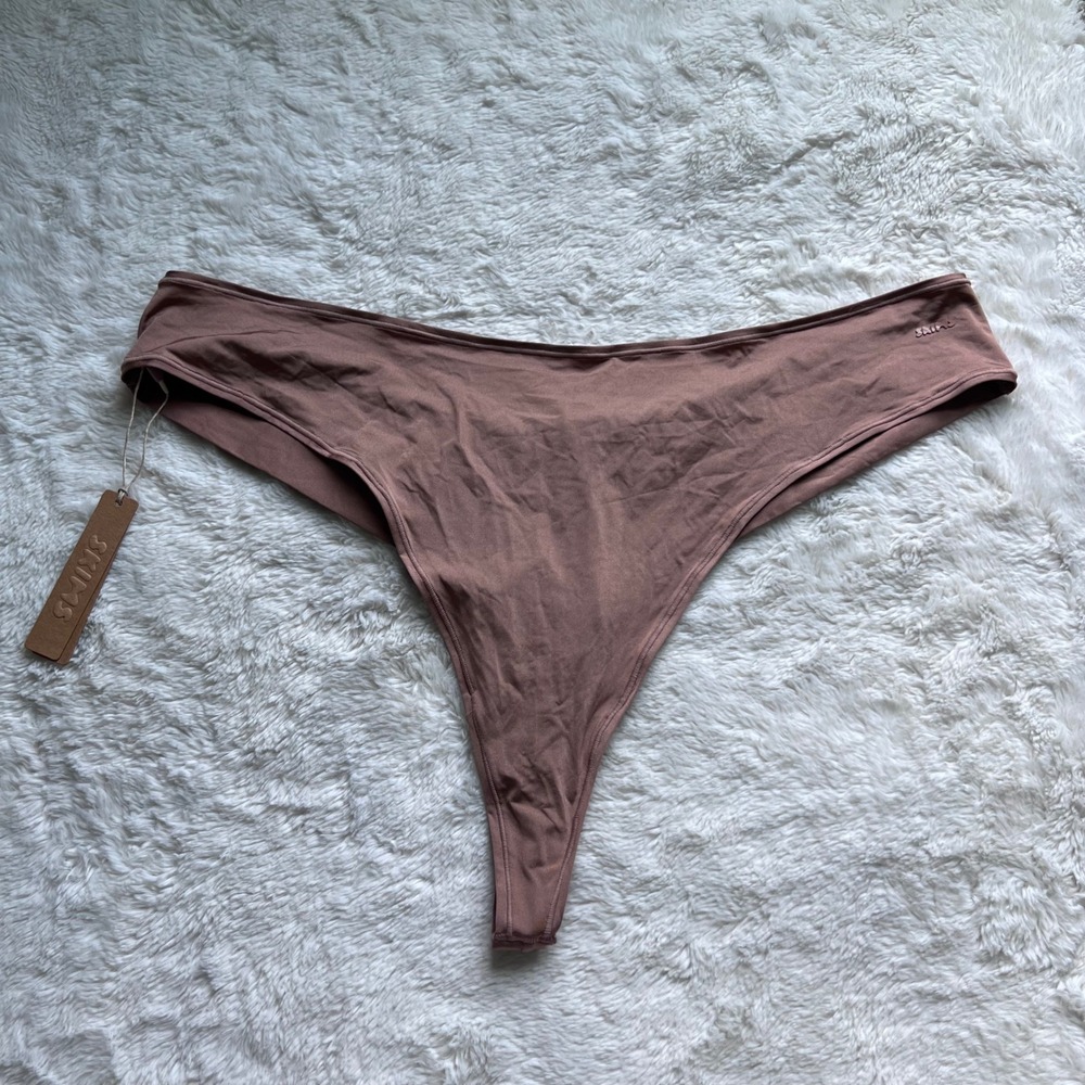 SKIMS Fits Everybody T-String Thong Sienna Brown PN-THG-2867 Plus Size 4X NEW